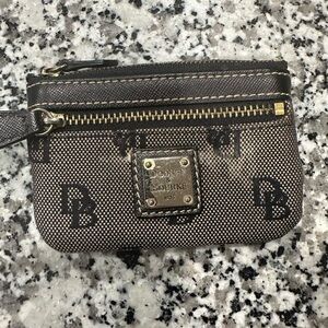 Dooney & Bourke Black and Brown Monogram Pouch